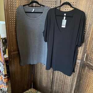 Zenana Women's Gray and Black Tops